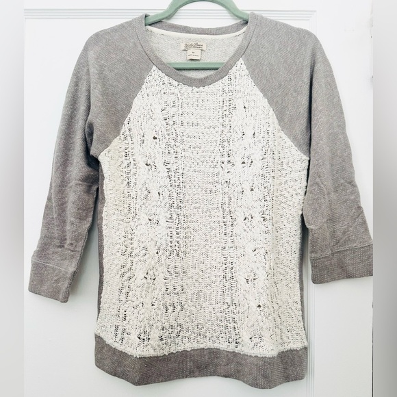 Lucky Brand Gray and White Knit Women's Sweater - Picture 4 of 4